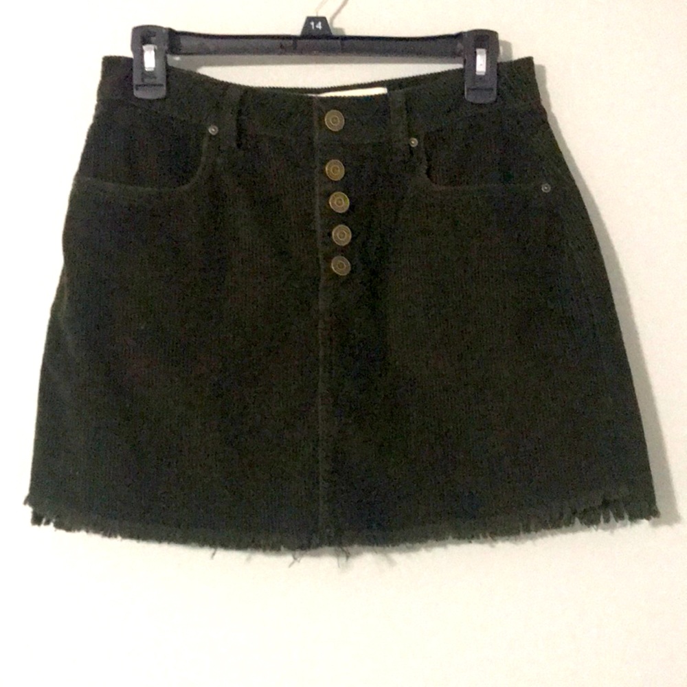 Corduroy mini skirt